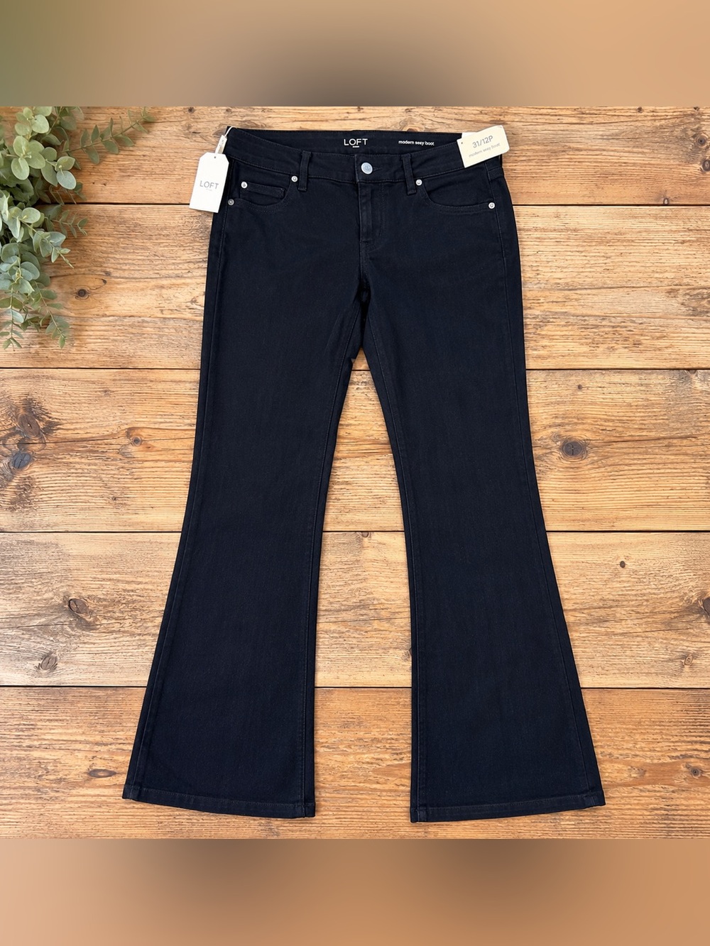 LOFT Dark Navy Petite Bootcut Jeans | Size 12 | NWT